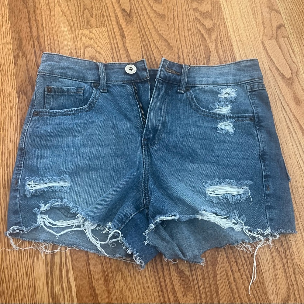 INC International Concepts Medium Blue Distressed Jean Shorts